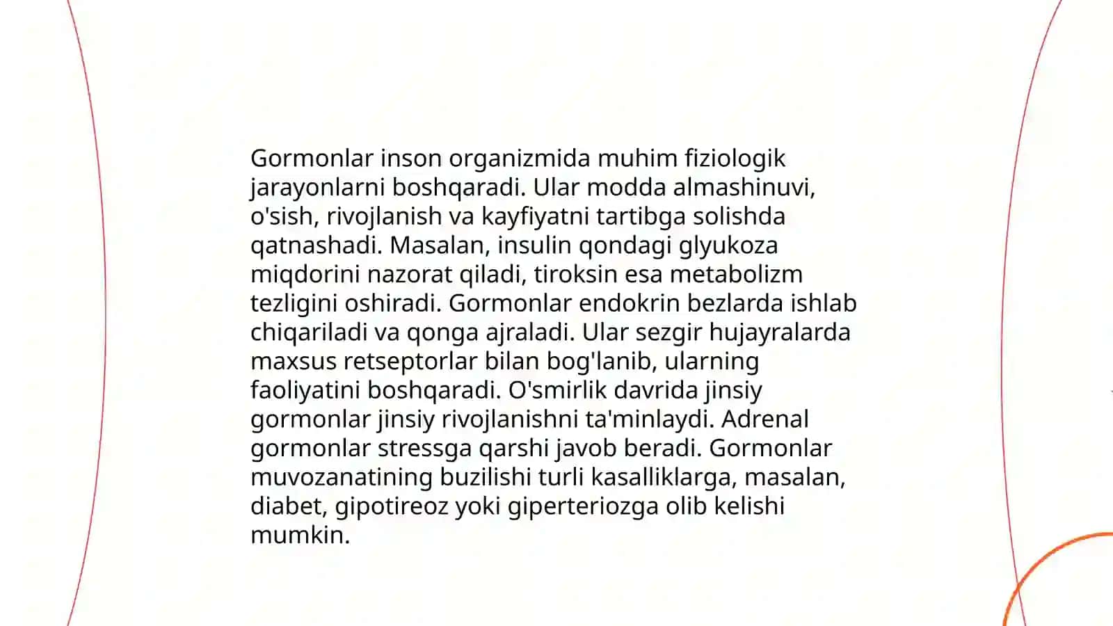 Endokrin tizimining inson organizmi va xulq-atvorning ahamiyati 4