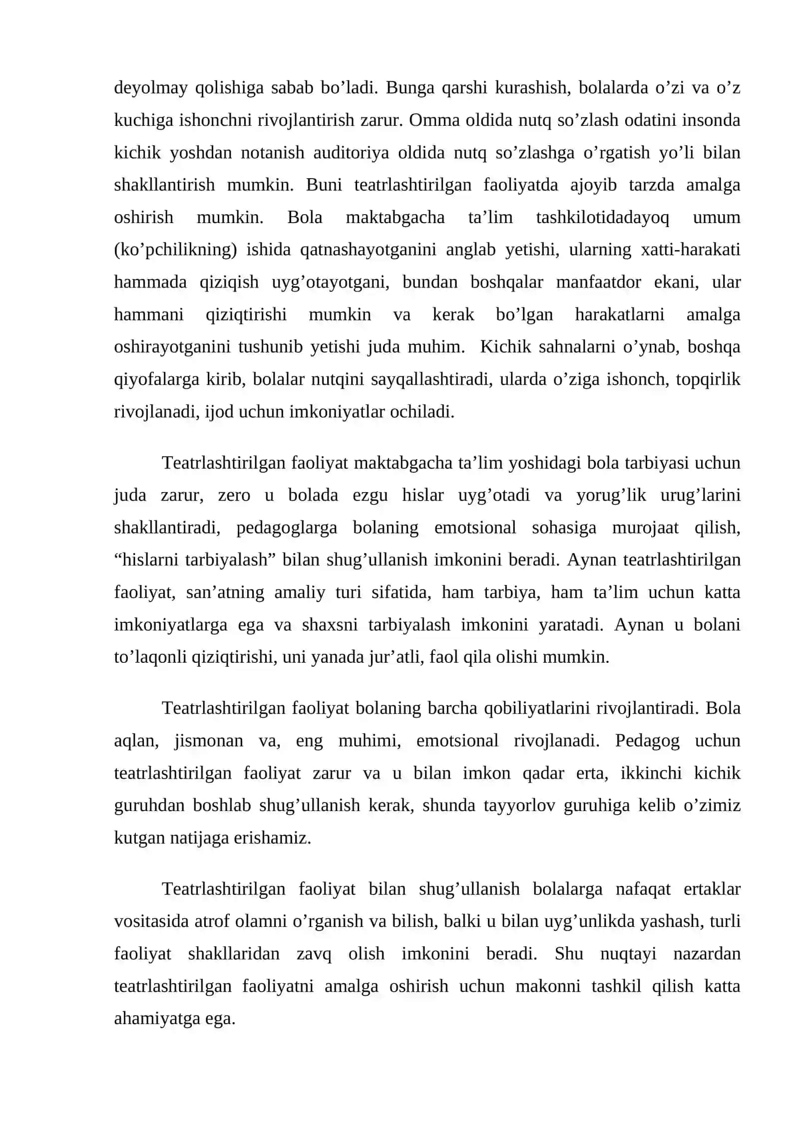 Sahnalashtirish faoliyati vositasida bolalarda ijodiy qobiliyatlarni rivojlantirish 4
