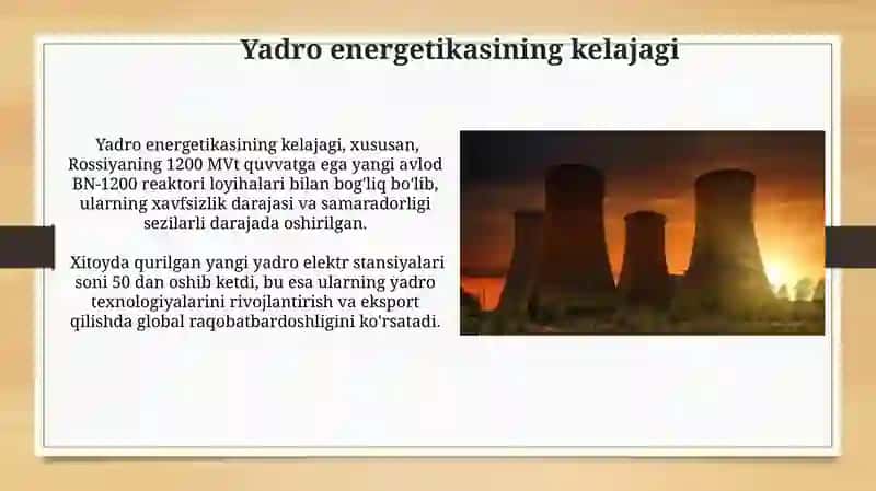 Yadroviy energetika.yadro reaktorlari va ularning ishlash prinsipi 4