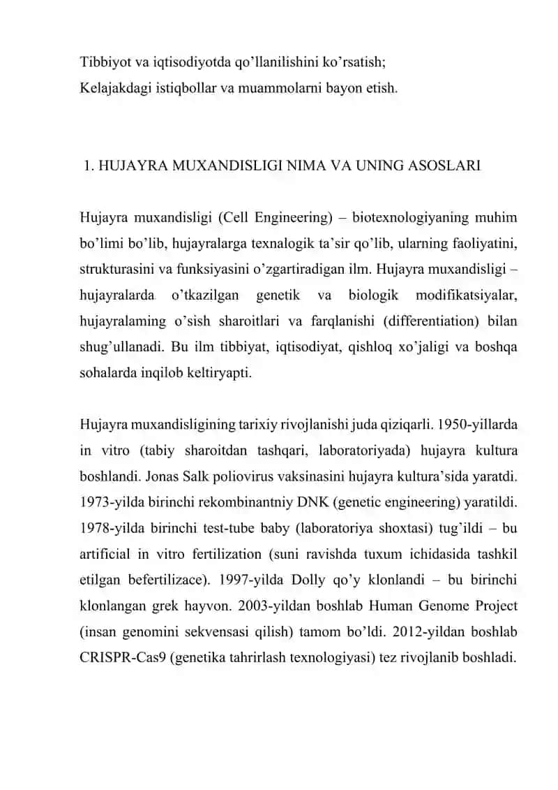 BIOTEXNOLOGIYA FANIDAN HUJAYRA MUXANDISLIGIDAGI TEXNALOGIK JARAYONLAR 4