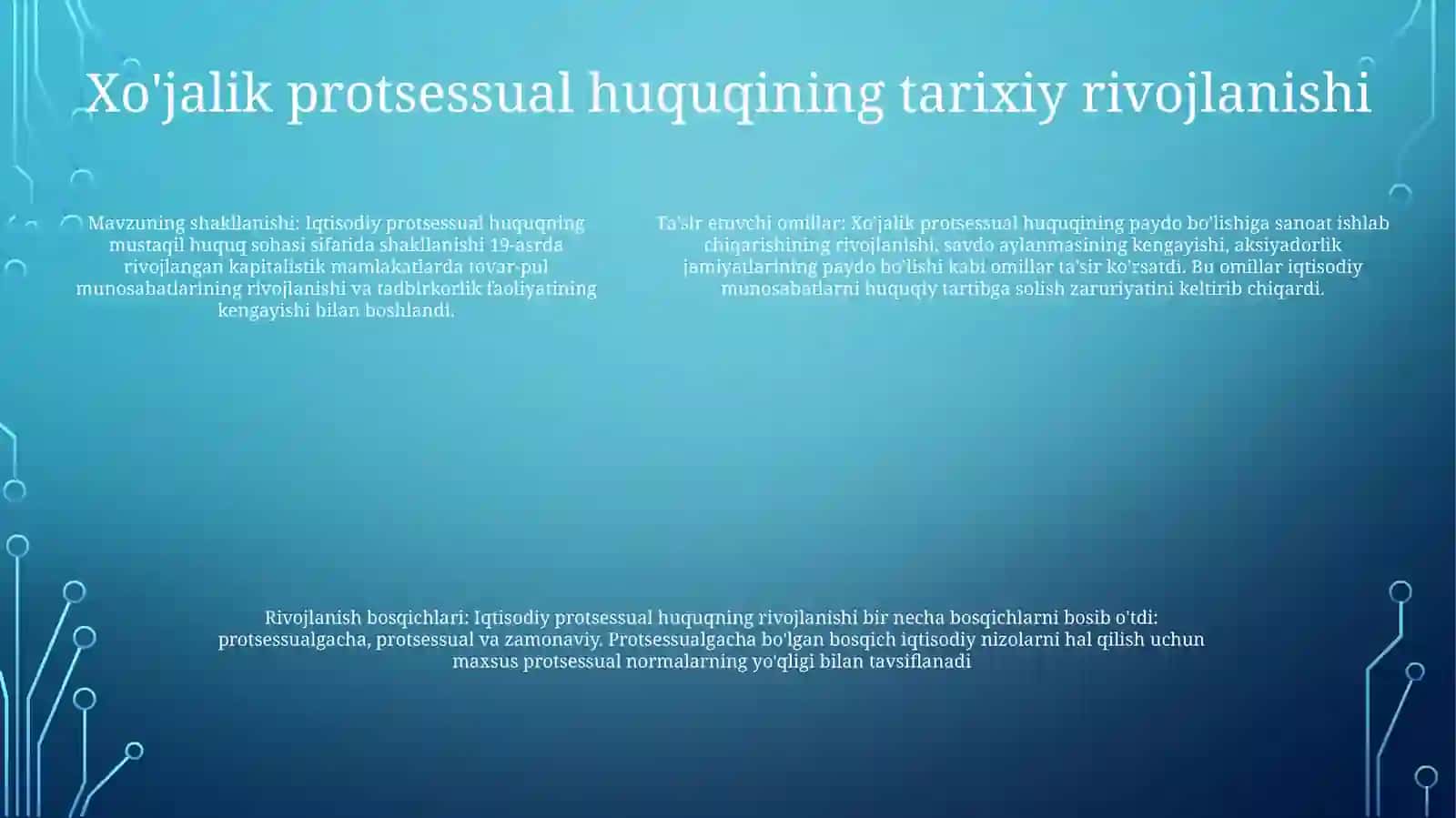 Iqtisodiy Protsessual Huquq Tushunchasi Va Predmeti 4