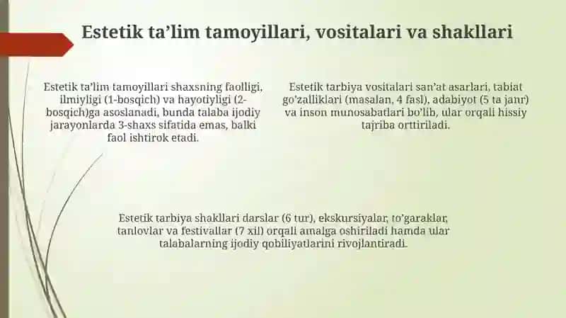 Estetik tarbiya 4