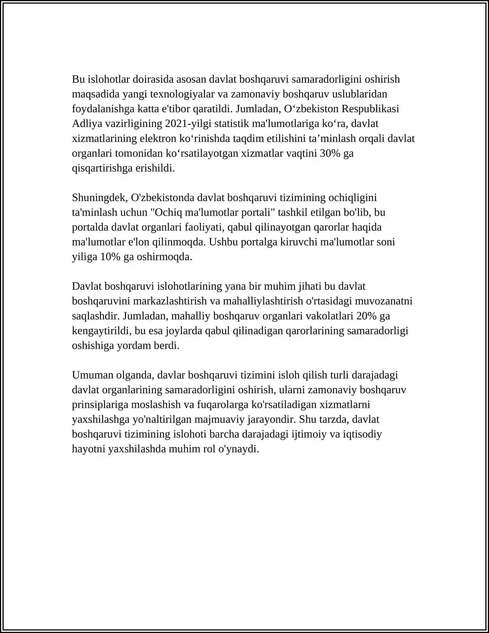 Davlat boshqaruvi tizimining islohoti 4