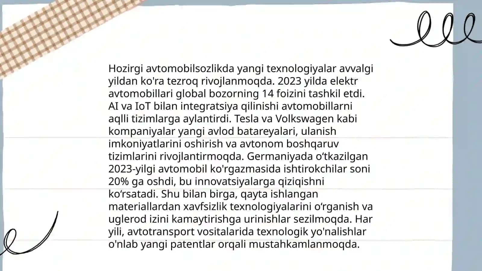 Avtomobil sanoatining tarixiy rivojlanishi va hozirgi ahvoli 4