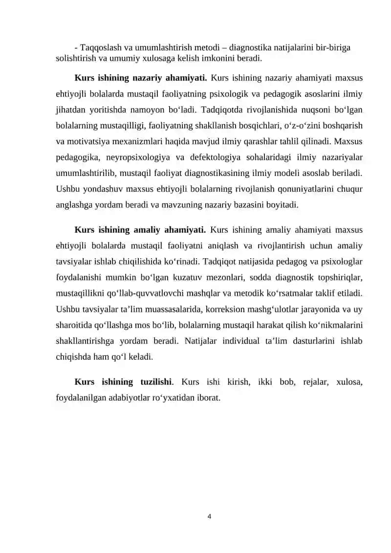 Maxsus ehtiyojli bolalarda mustaqil faoliyat diagnostikasi 4