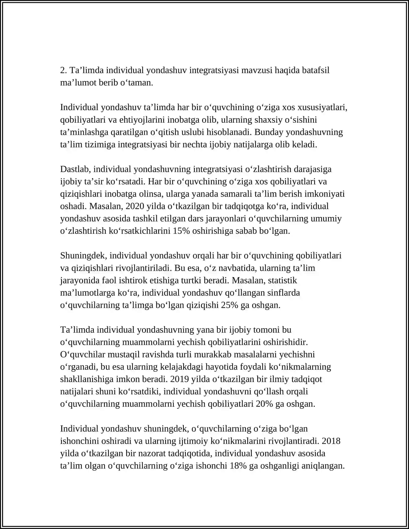 INTEGRAL TAʼLIMNING ZAMONAVIY MODELLARI: TAXLIL VA TAVSIYALAR 4