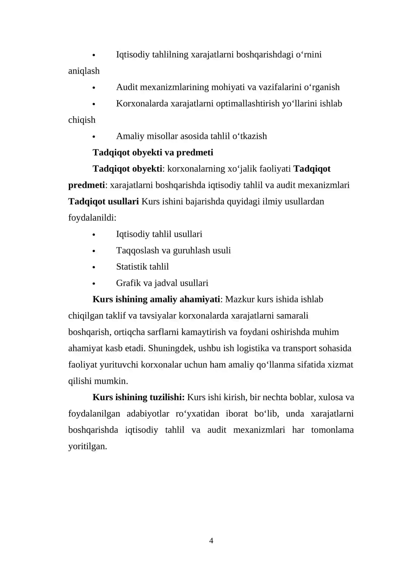 Xarajatlarni boshqarishda iqtisodiy tahlil va audit mexanizmlari 4
