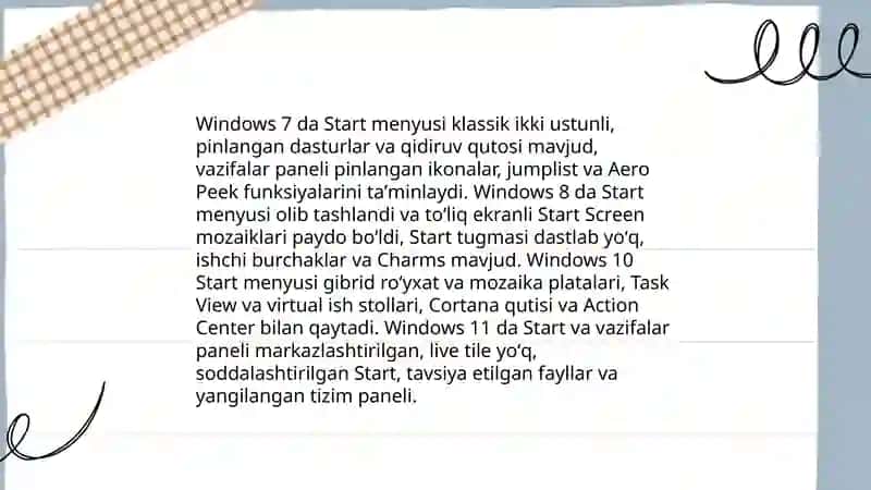 MS Windows 7,8,10,11 operatsion tizimlari 4
