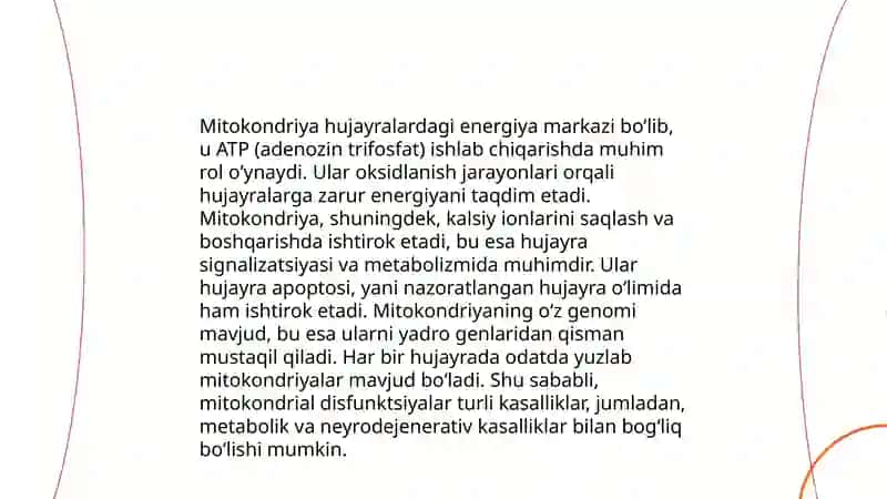 Mitoxondriya, plastidalar, peroksisoma, sentrosoma va mikronaychalar tuzilishi 4
