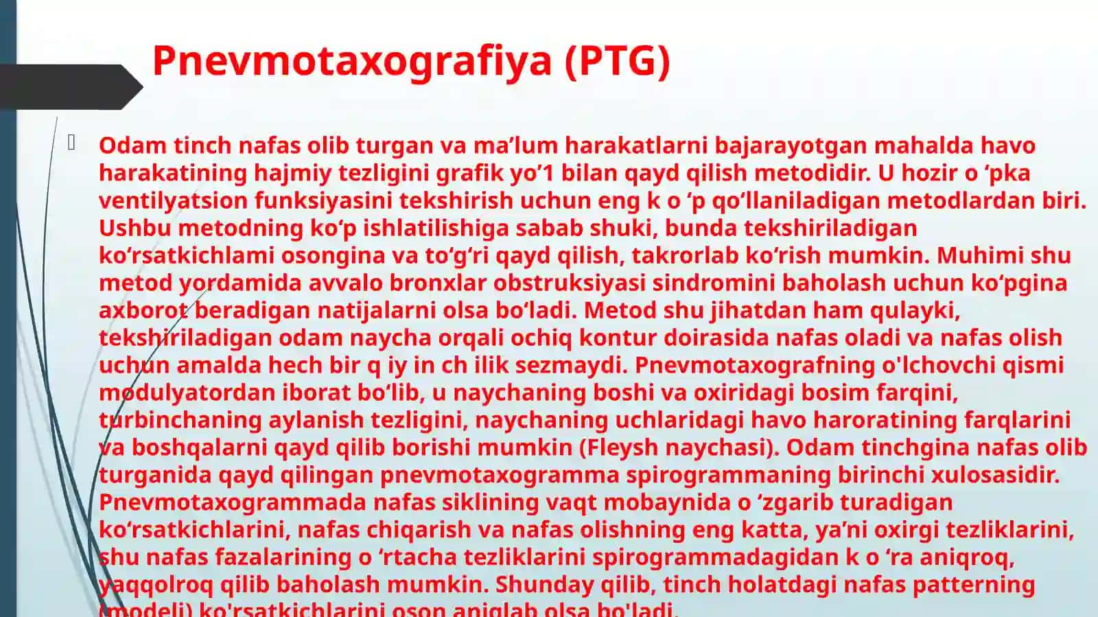 NAFAS OLISH SISTEMASI KASALLIKLARINI O’RGANISHNING ZAMONAVIY USULLLARI 4