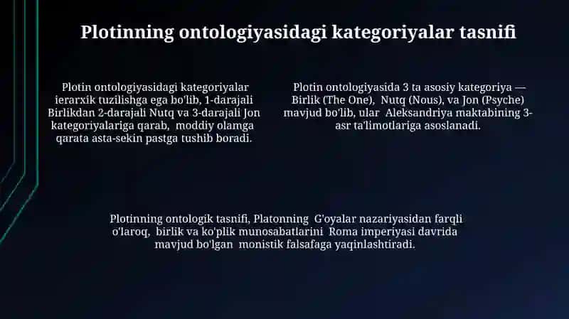 Aristotel, Forobiy va Kant ontologiyasida kategoriyalarning tasnifi 4