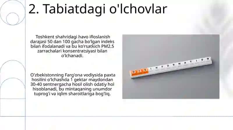 O'lchovlar va Ulchash 4