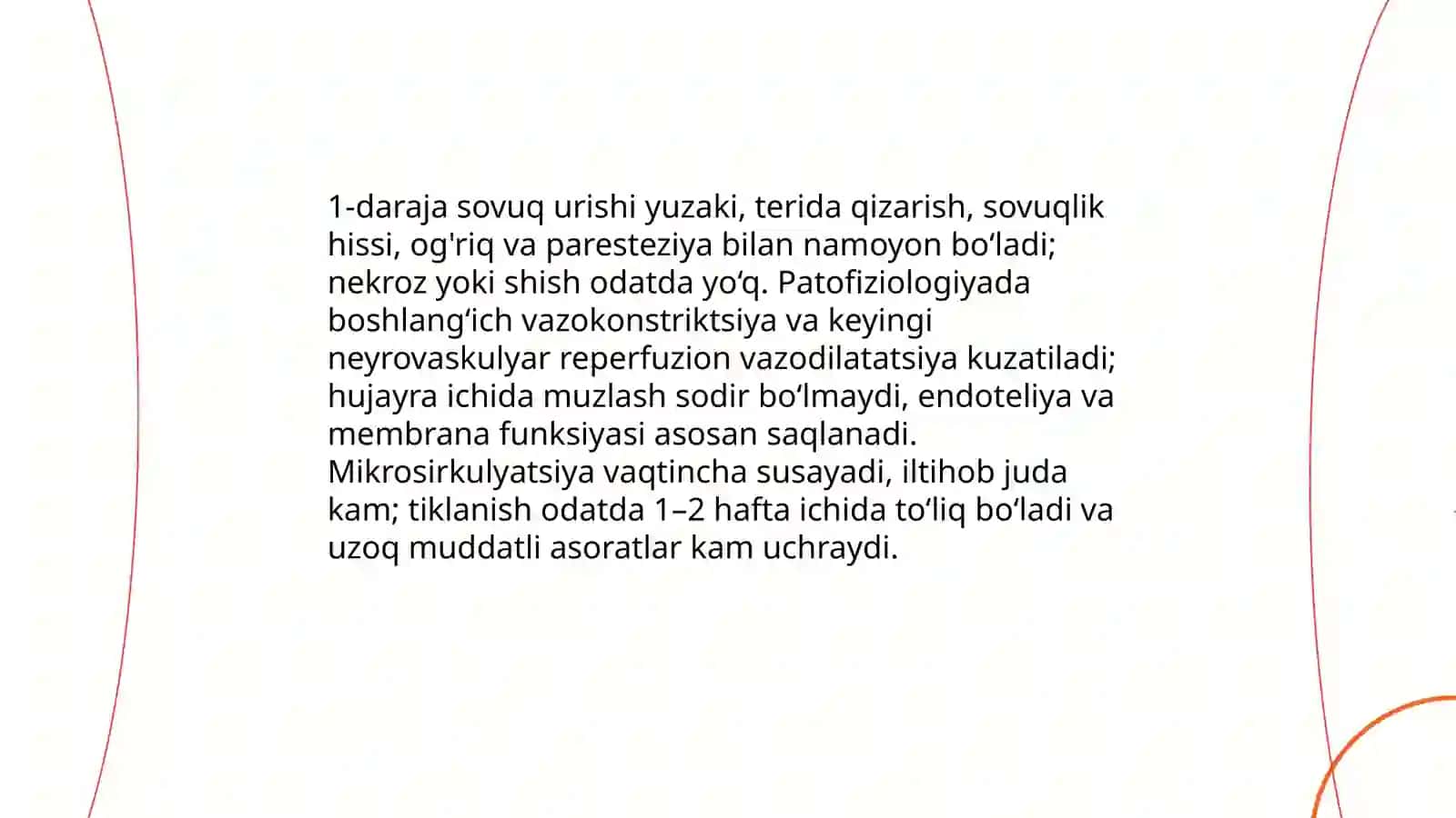 Sovuq urishining darajalari 4