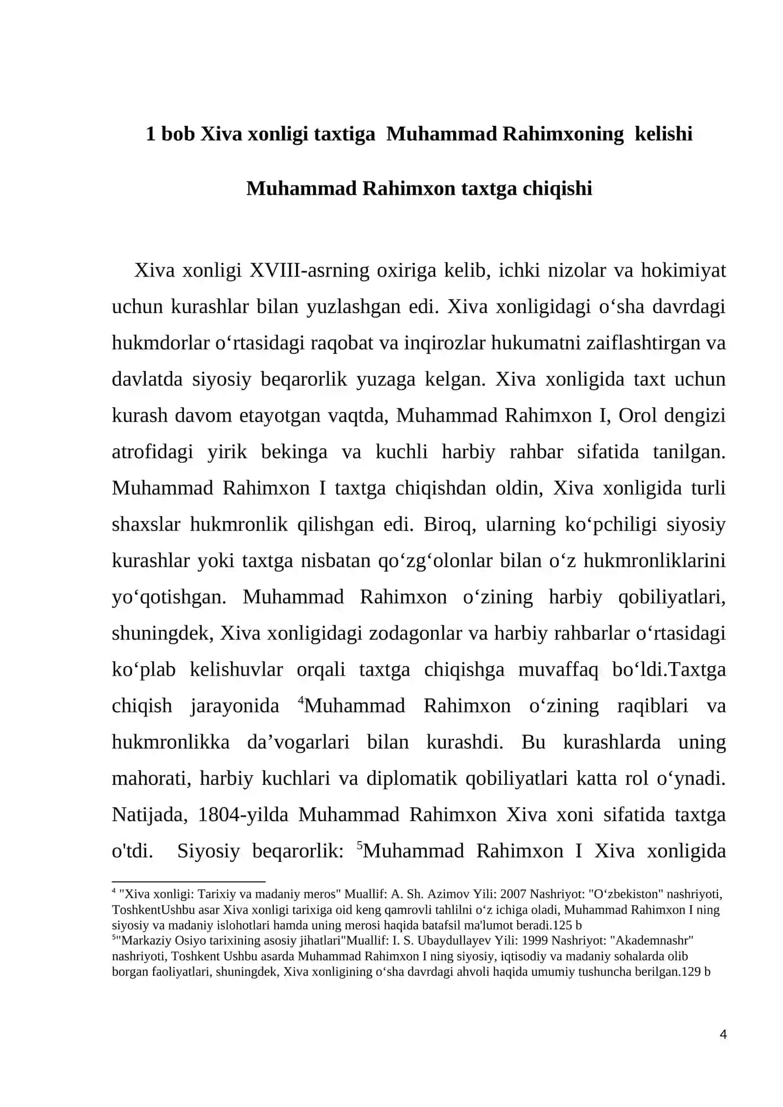 MUHAMMAD RAHIMXON I - QO‘NG‘ITOTLAR SULOLASINING YIRIKNAMAYONDASI 4