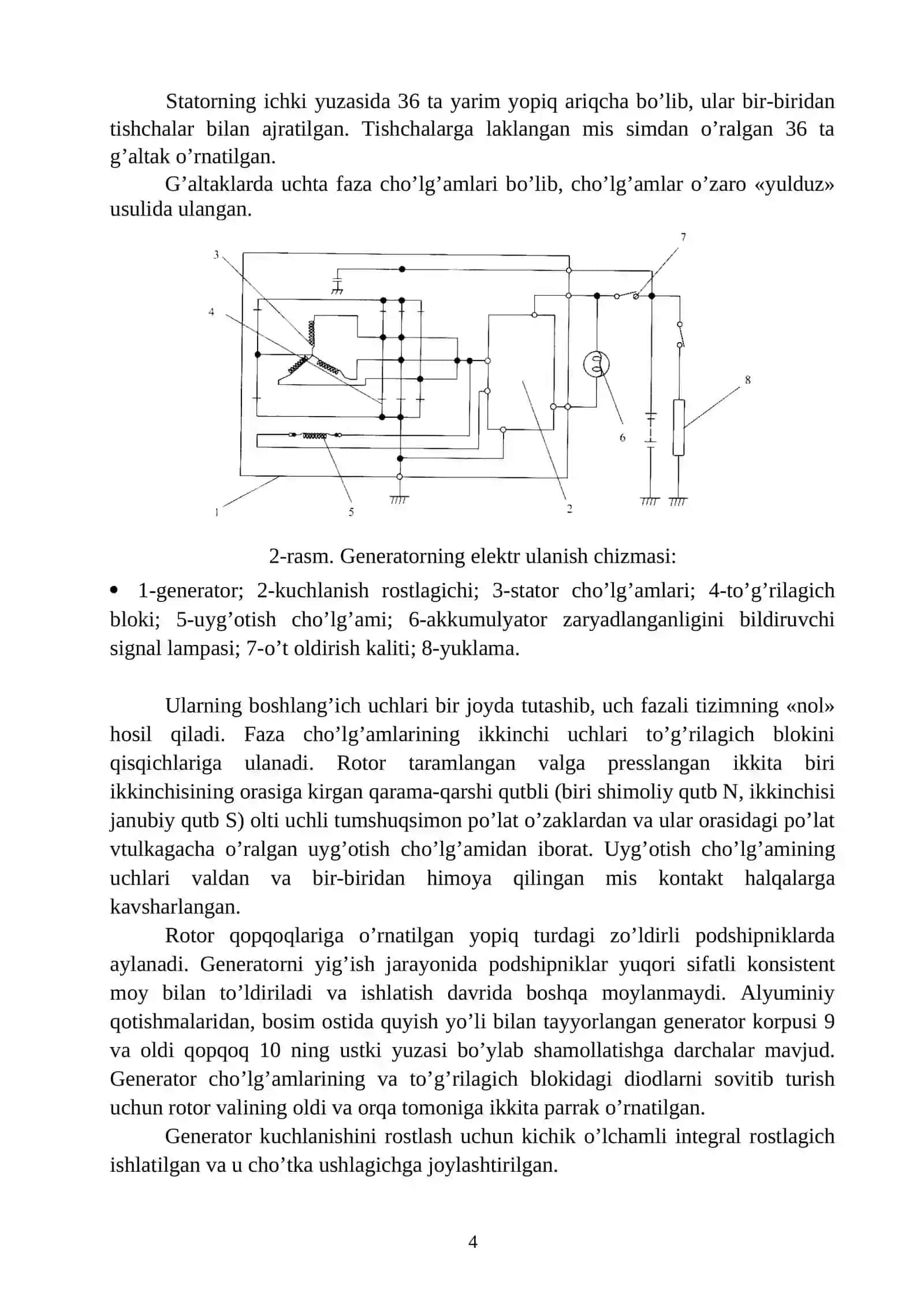 AVTOMOBILLAR VA TRAKTORLARNING ELEKTR JIHOZLARI VA ELEKTRON TIZIMLARI 4