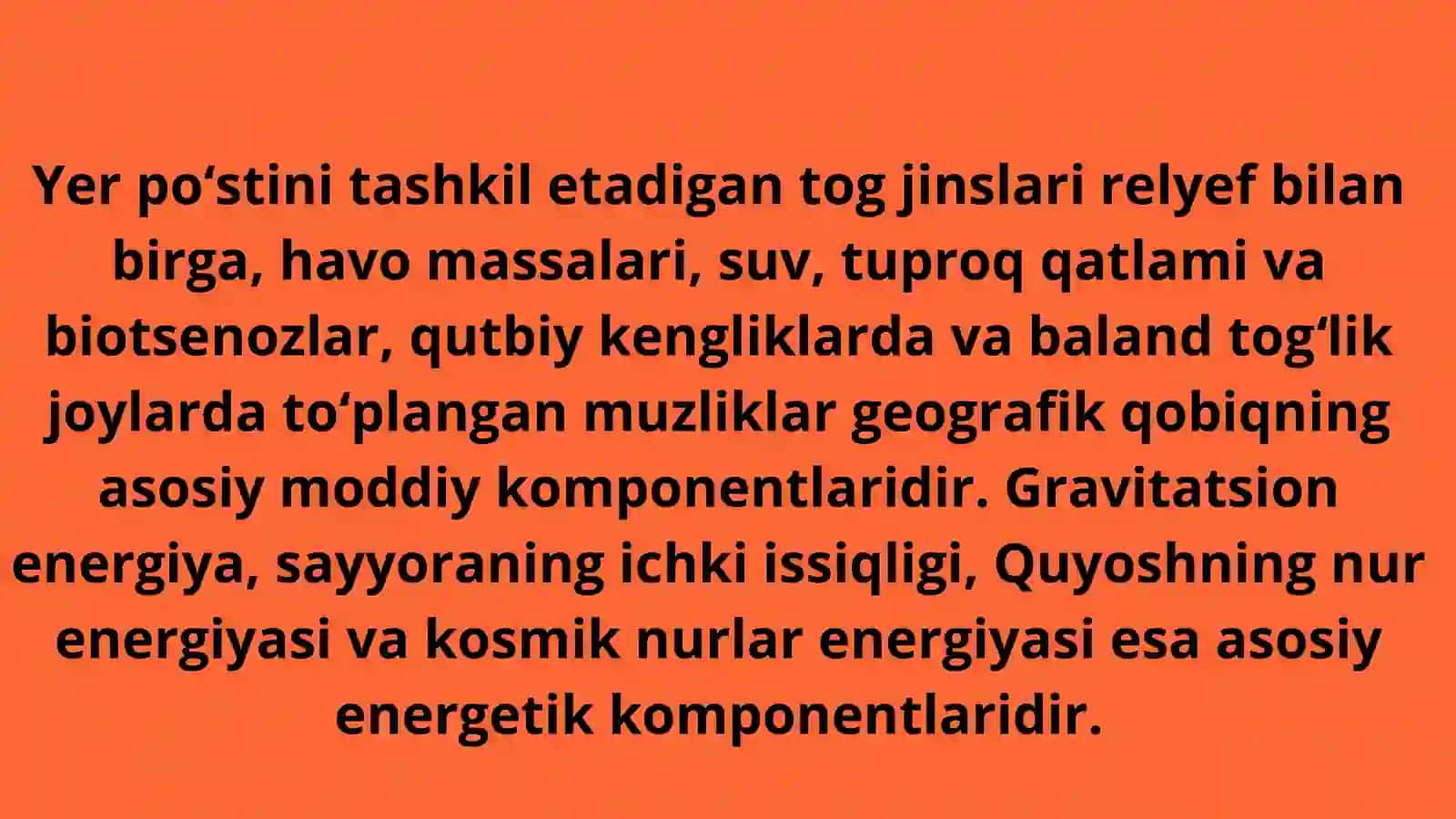 Geografik qobiqning toʻrtlamchi davrda rivojlanishi 4