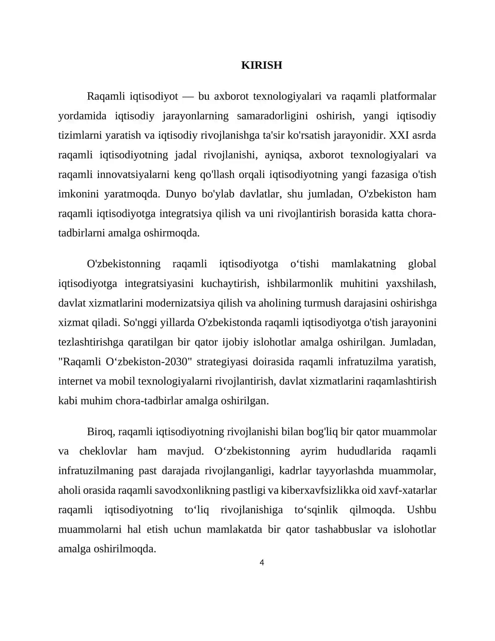 O‘zbekistonda Raqamli Iqtisodiyotni Rivojlantirish Zaruriyati va Istiqbollari 4