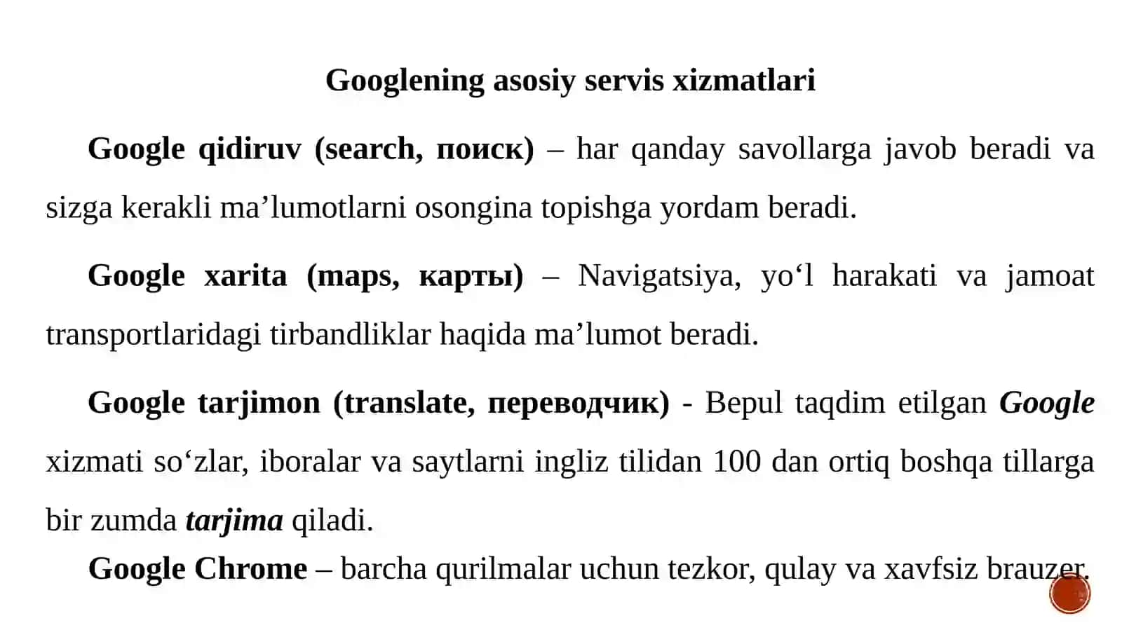 Google ta’lim web-xizmatlari 4