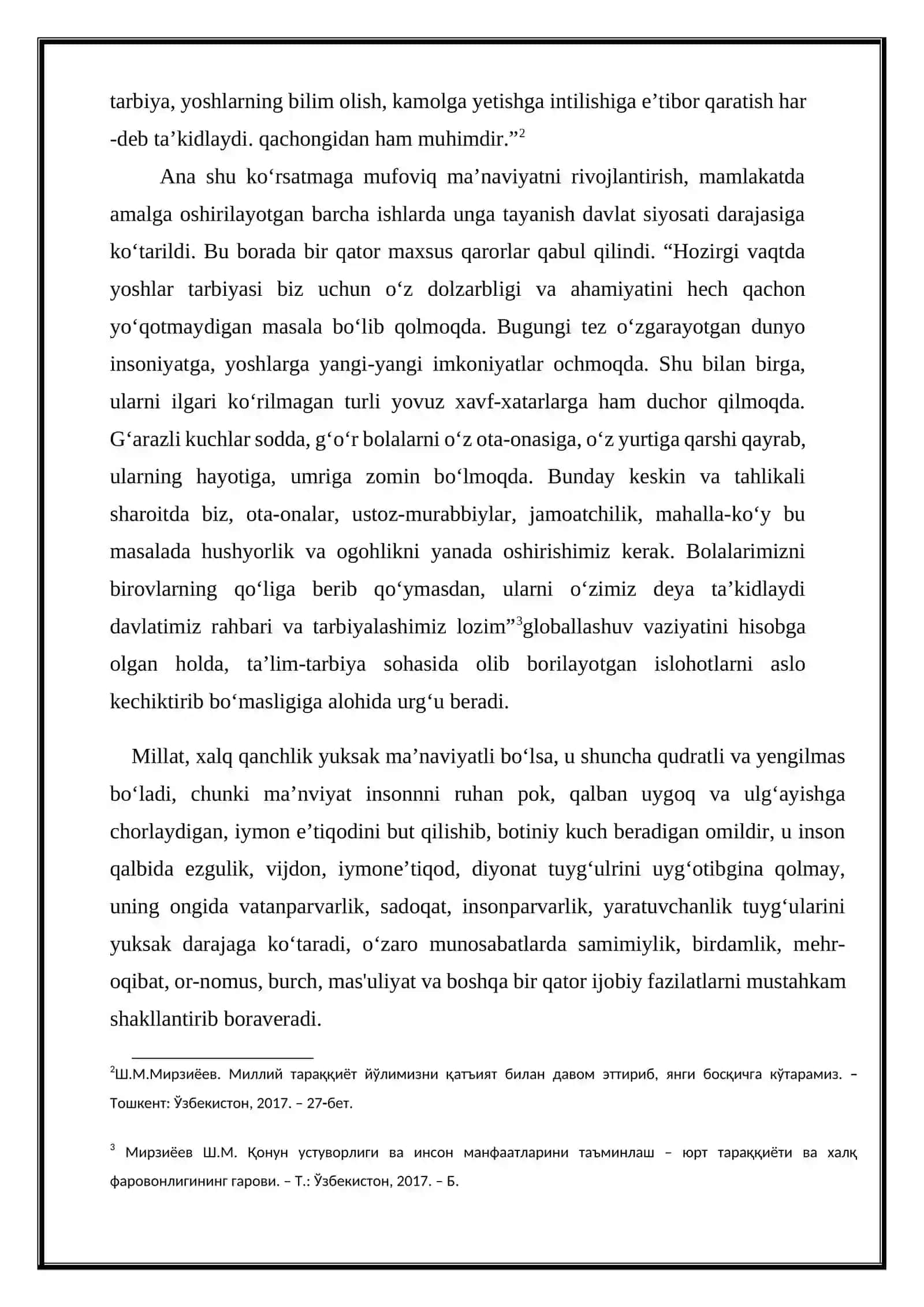 “Xalq millat hayotida milliy identlikni tarbiyalash bilan bog‘liq muhim vazifalar” mavzusidagi KURS ISHI 4