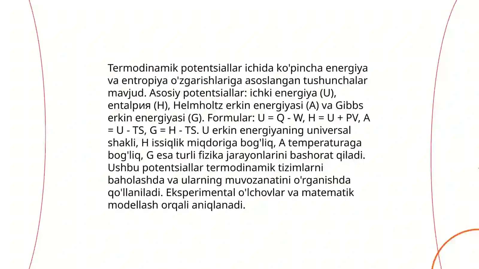 Termodinamik funksiyalar va muvozanat konstantalarini hisoblash usullari 4