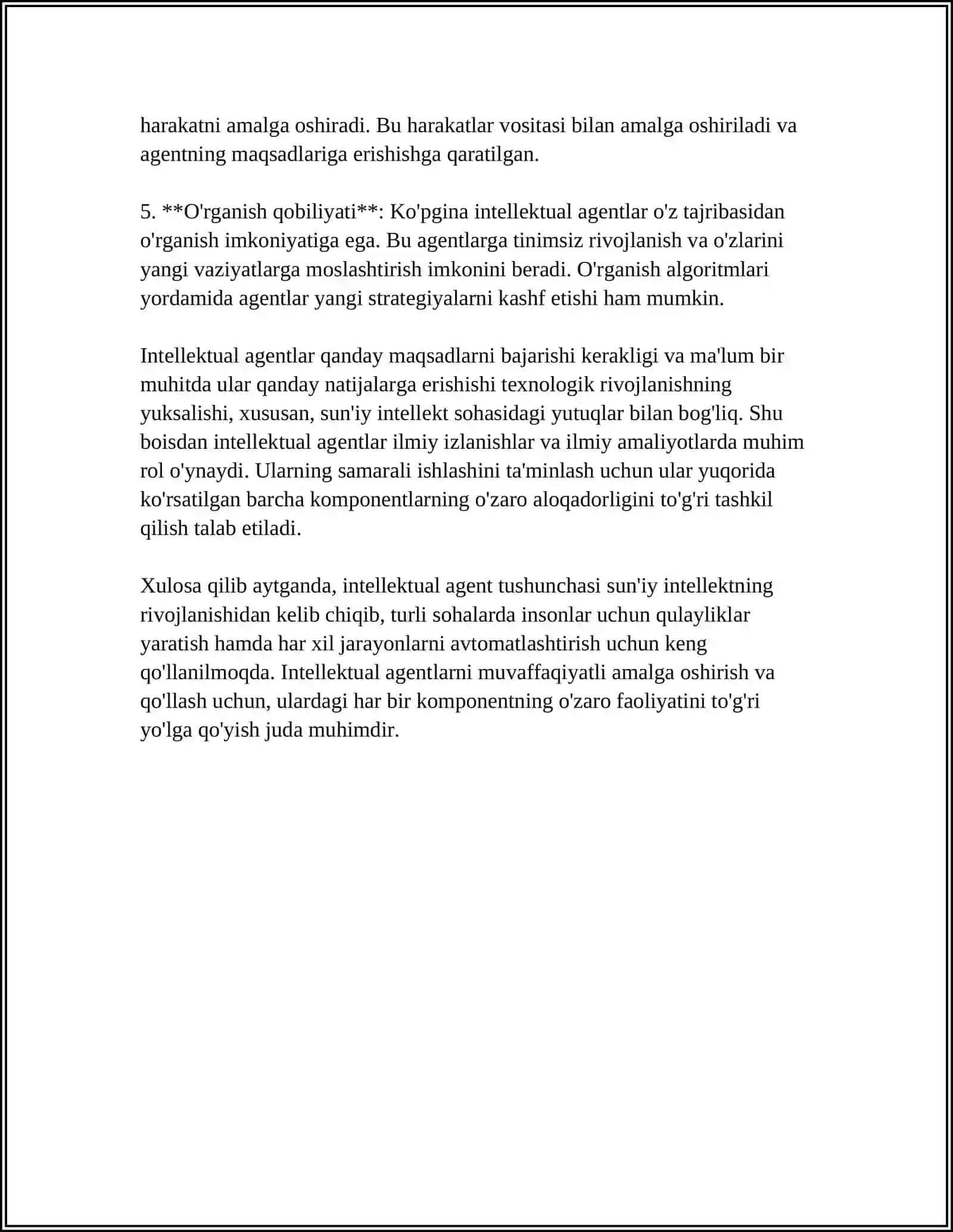 INTELLEKTUAL AGENT TUSHUNCHASI VA UNING ASOSIY KOMPONENTLARI 4