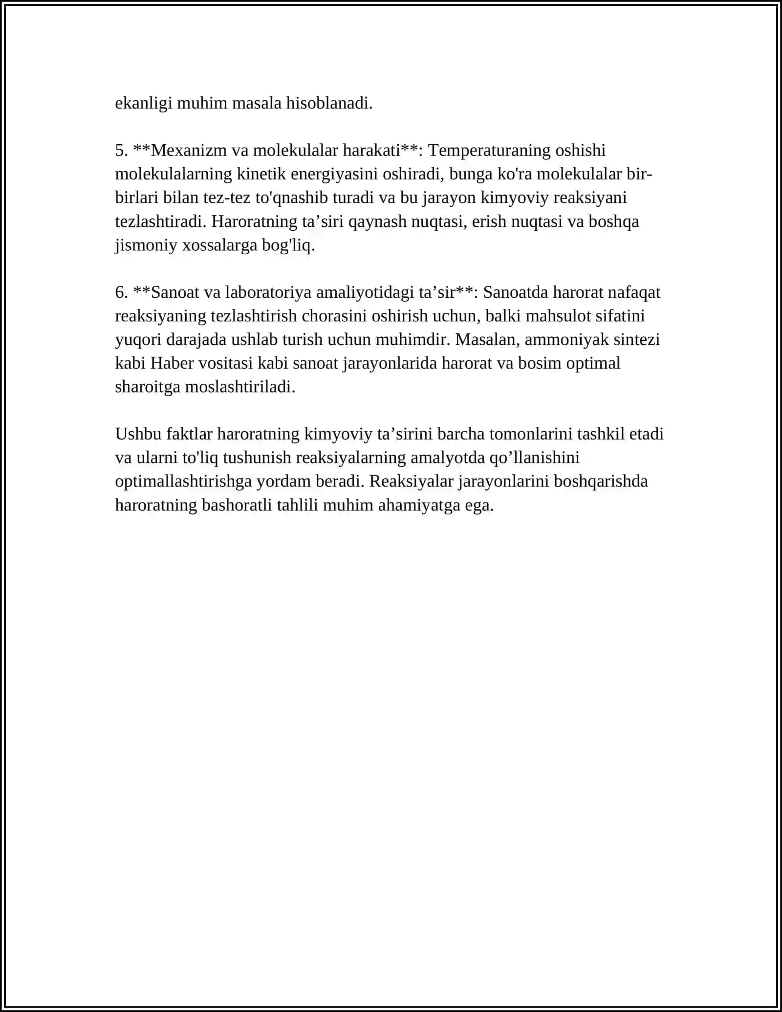 KIMYOVIY VA BIOKIMYOVIY JARAYONLAR TEZLIGI HAMDA MEXANIZMIGA TA'SIR ETUVCHI FAKTORLAR 4