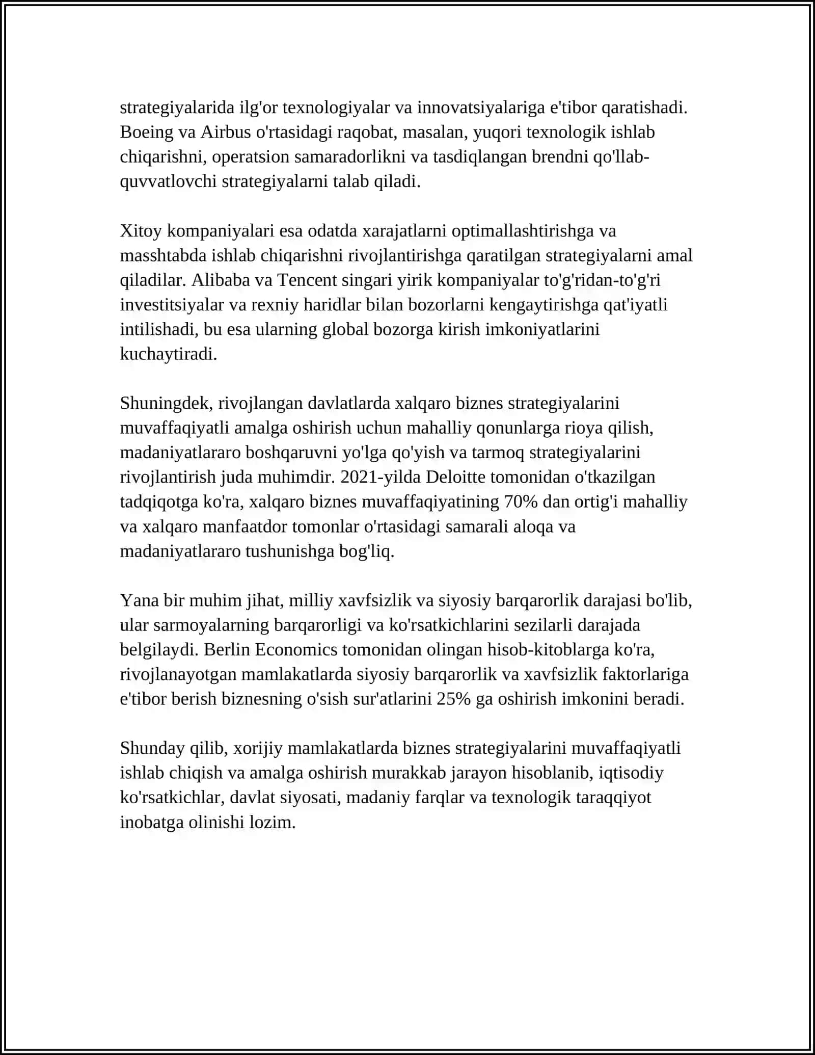 XORIJIY MAMLAKATLARDA BIZNESNI RIVOJLANISHI 4
