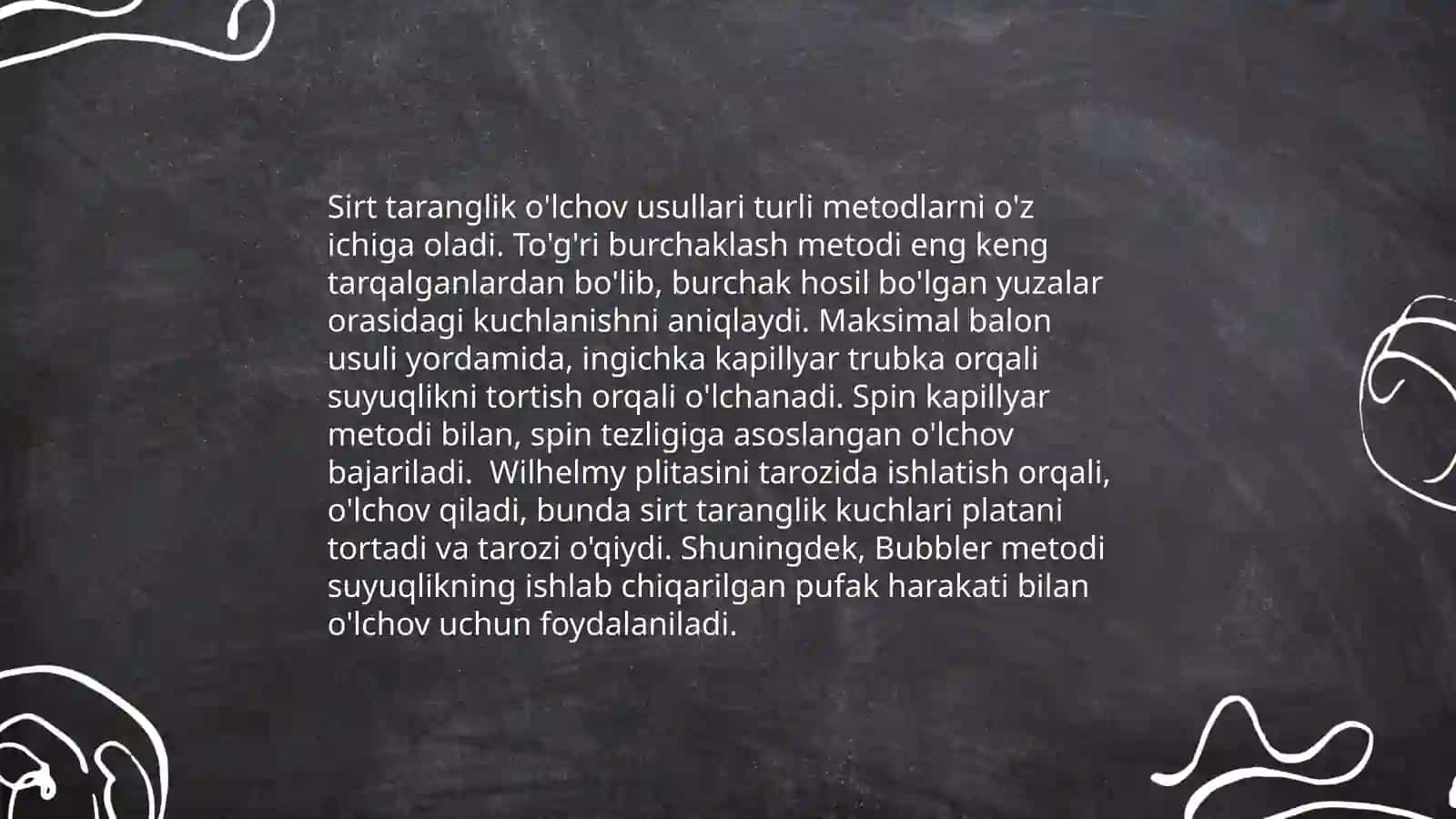 Suyuqliklarning sirt tarangligi havo va gaz emboliyasi 4