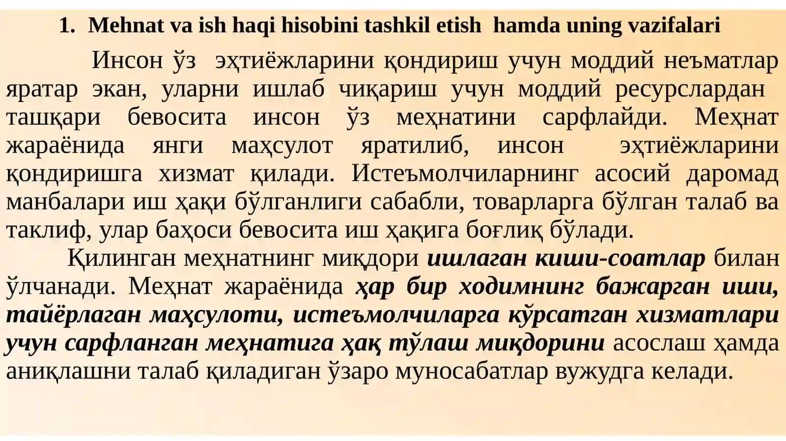 Mehnat va ish haqini hisobga olish 4