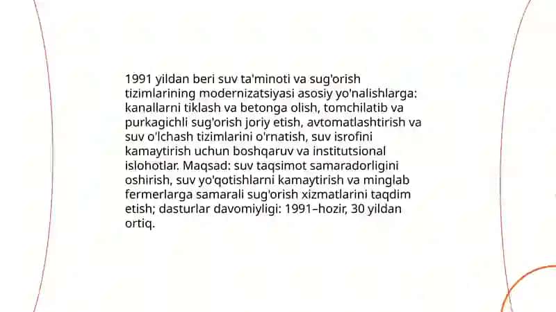 Mustaqillik davrida qishloq xo'jaligi va oziq - ovqat xavfsizligi siyosati 4