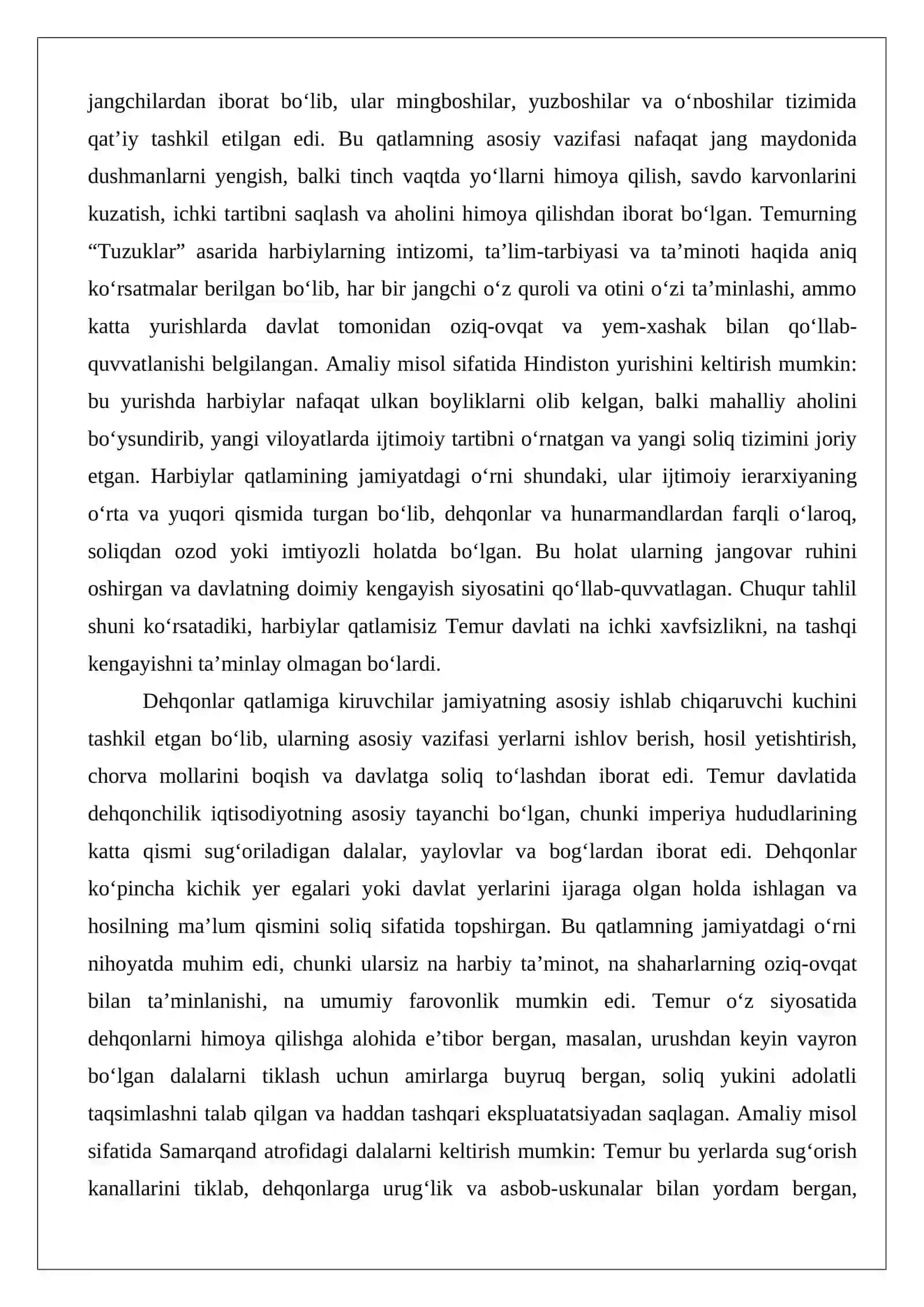 Amir Temur davlatida ijtimoiy tartibning o‘rni 4