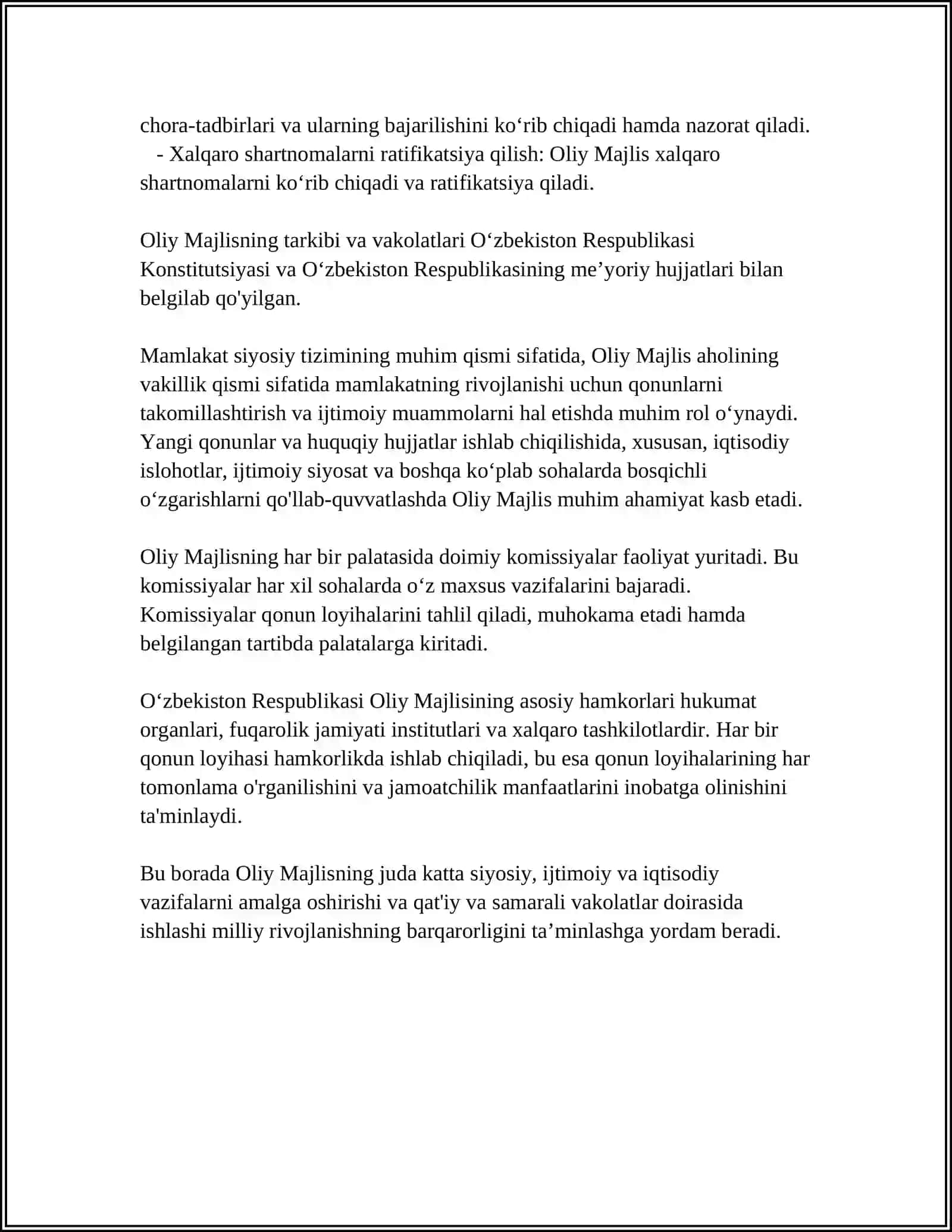 O‘zbekiston Respublikasi Davlat Hokimiyat Organlari 4