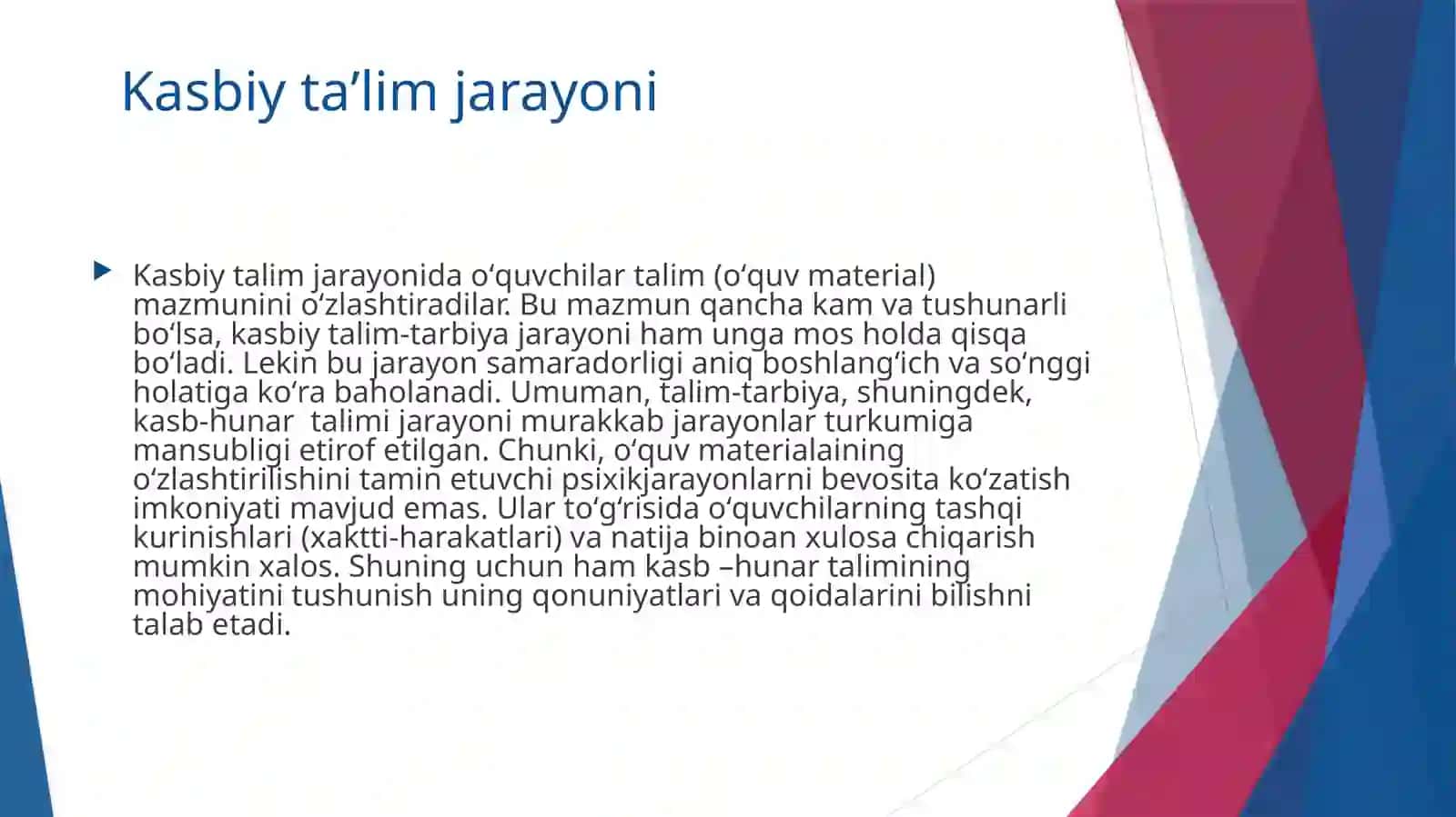 Kasbiy ta'lim mazmuni 4
