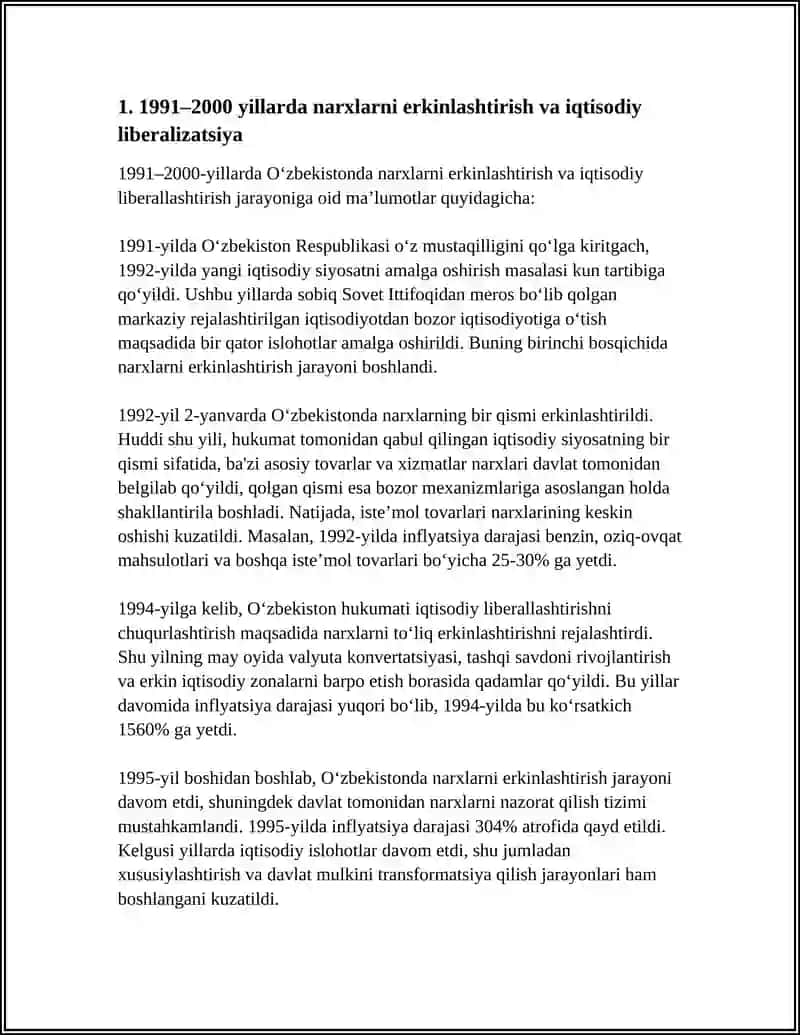 1991-2000 Yillarda Amalga Oshirilgan Ishlohlar Bozor Iqtisodiyotiga O'tish Jarayoni Davlat Qurilishidagi Ishlohlar 4