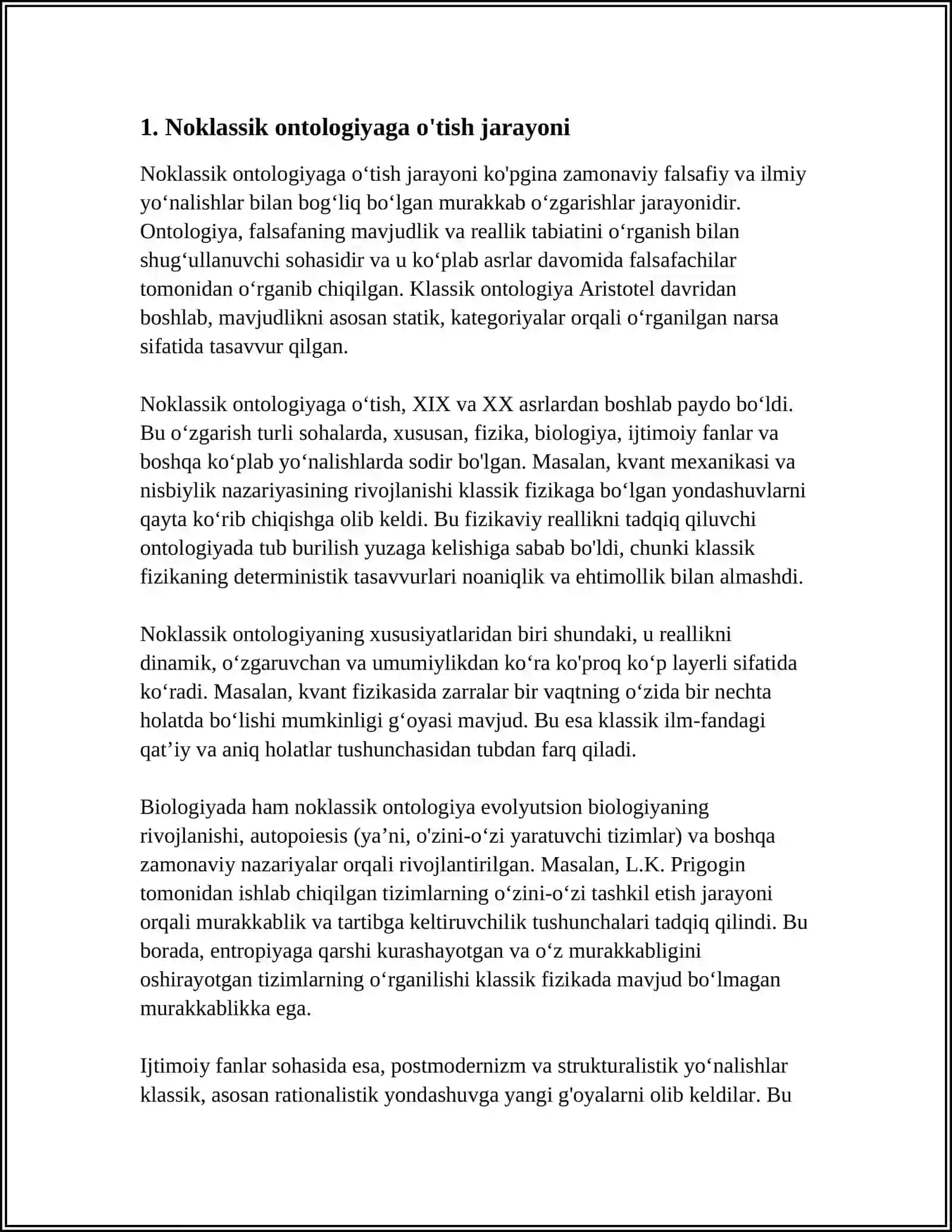 NOKLASSIK ONTOLOGIYANING YOʻNALISHLARI VA MOHIYATI 4