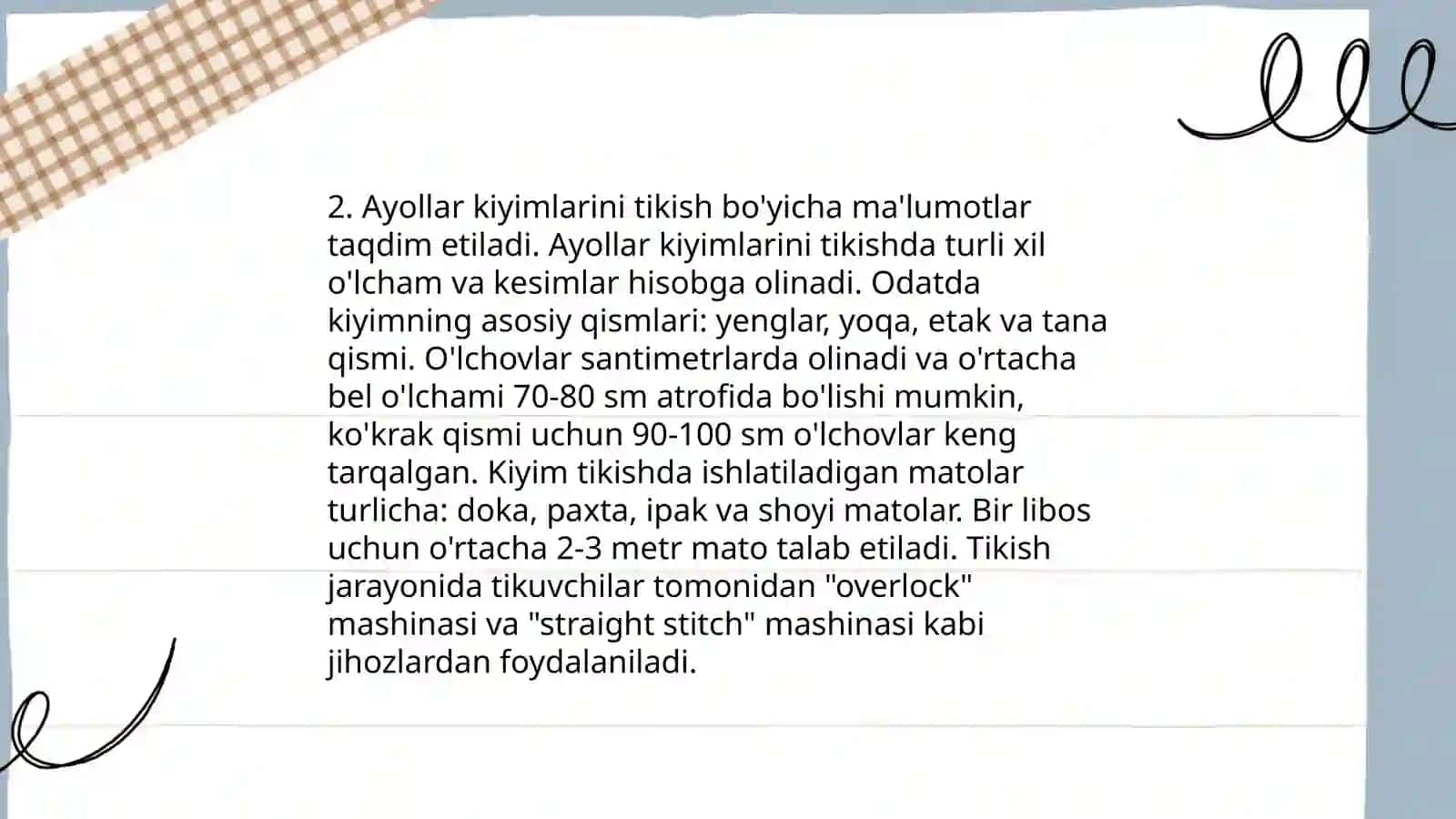 Tikuv va bichish texnologiyalari 4