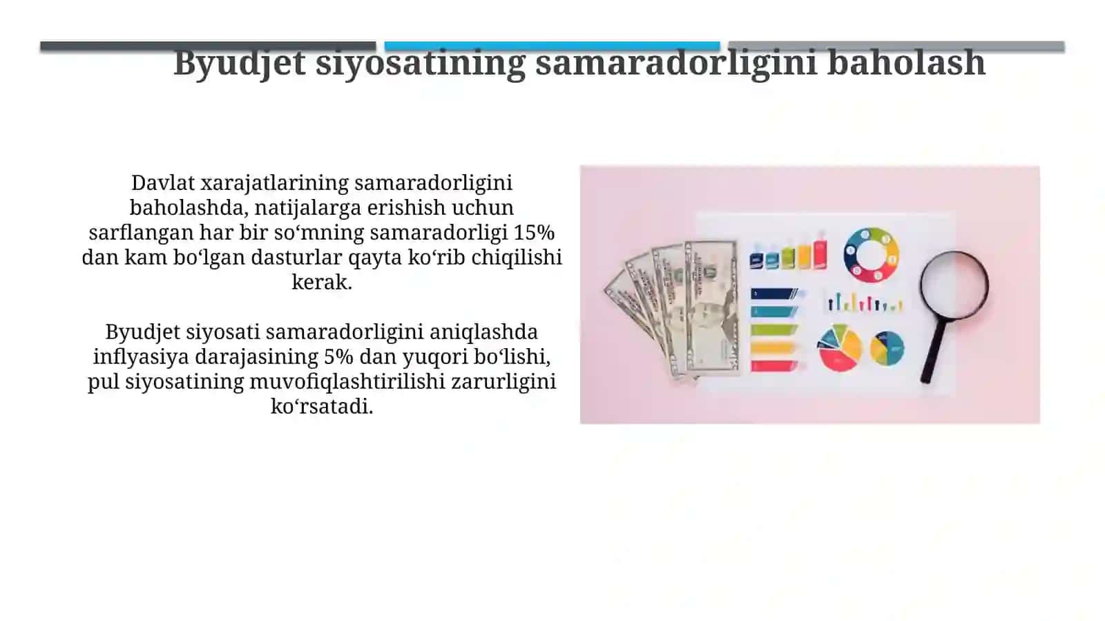 Davlat byudjeti va byudjet taqchilligi:Vazifalari muammolarivatahlil 4