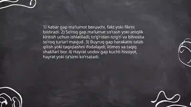Gaplar, Xabarlar 4