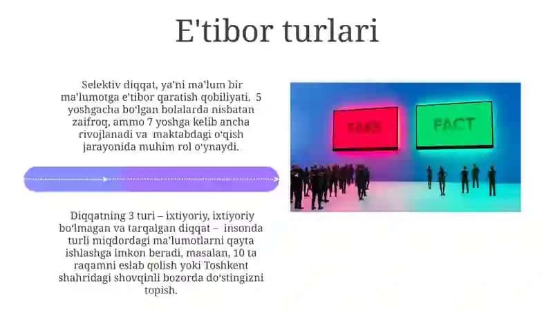 Diqqat turlari va uning xususiyatlari 4