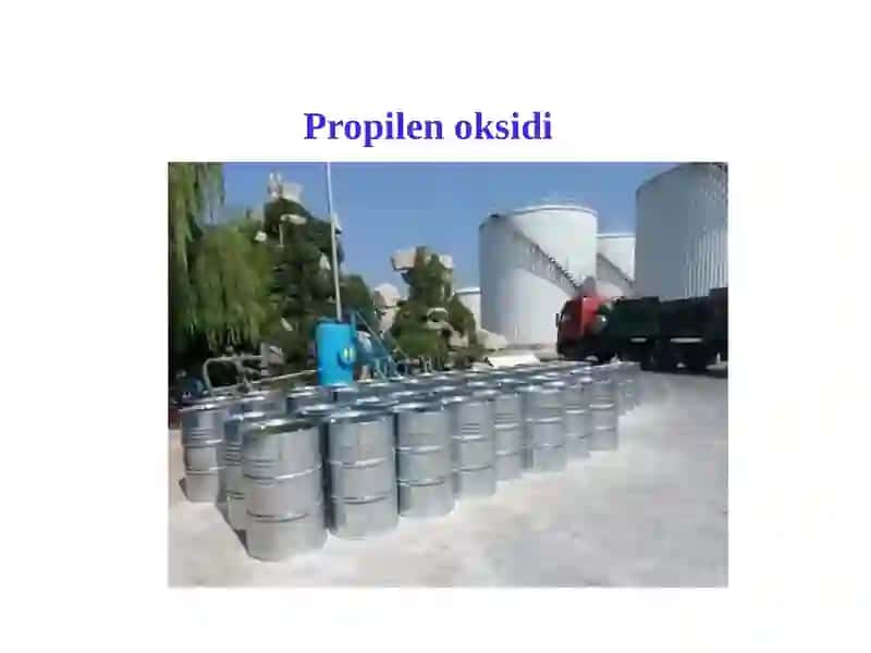 Propilen oksid ishlab chiqarish kimyosi va texnologiyasi 4
