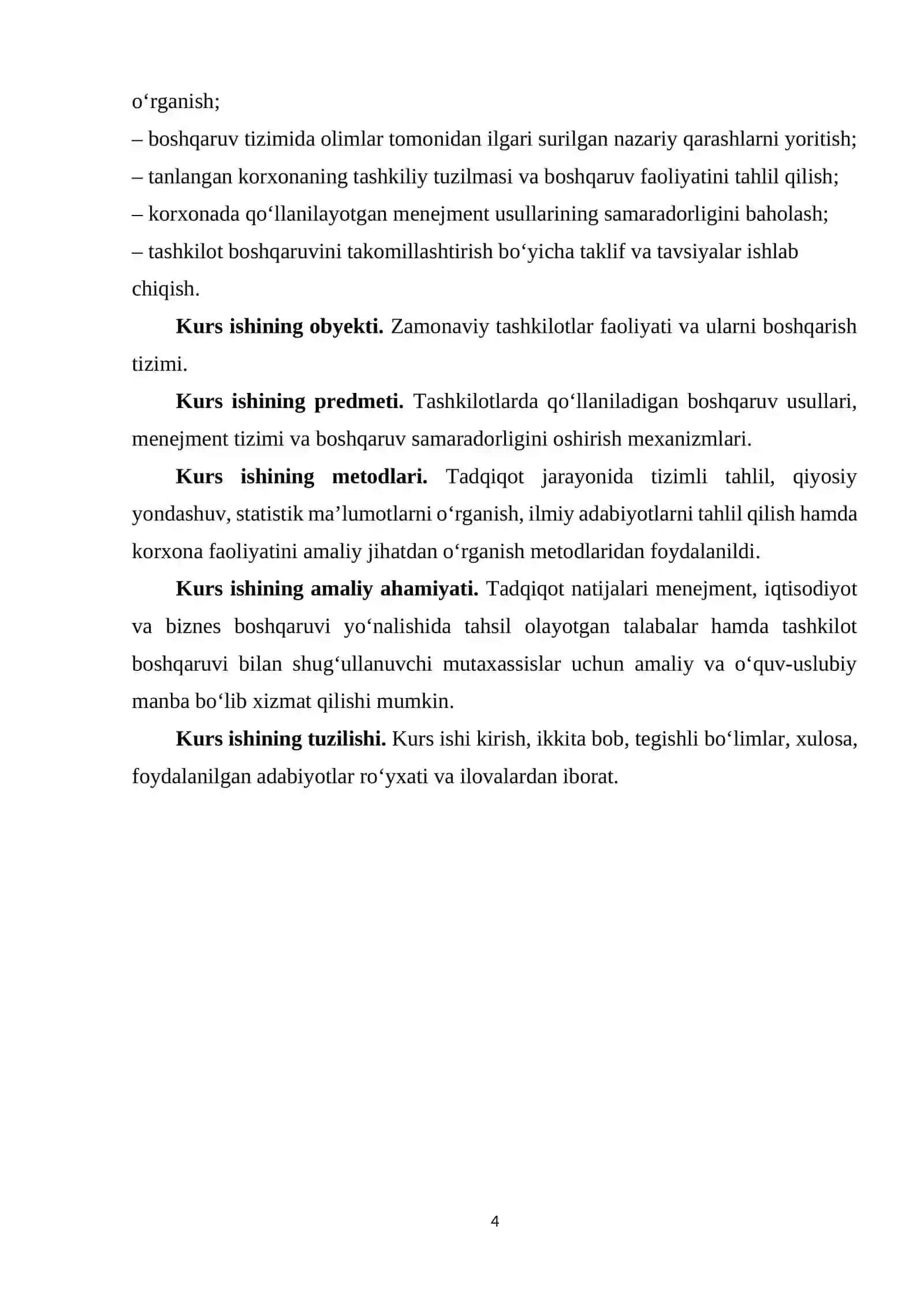 Zamonaviy tashkilotlar va ularni boshqarish 4