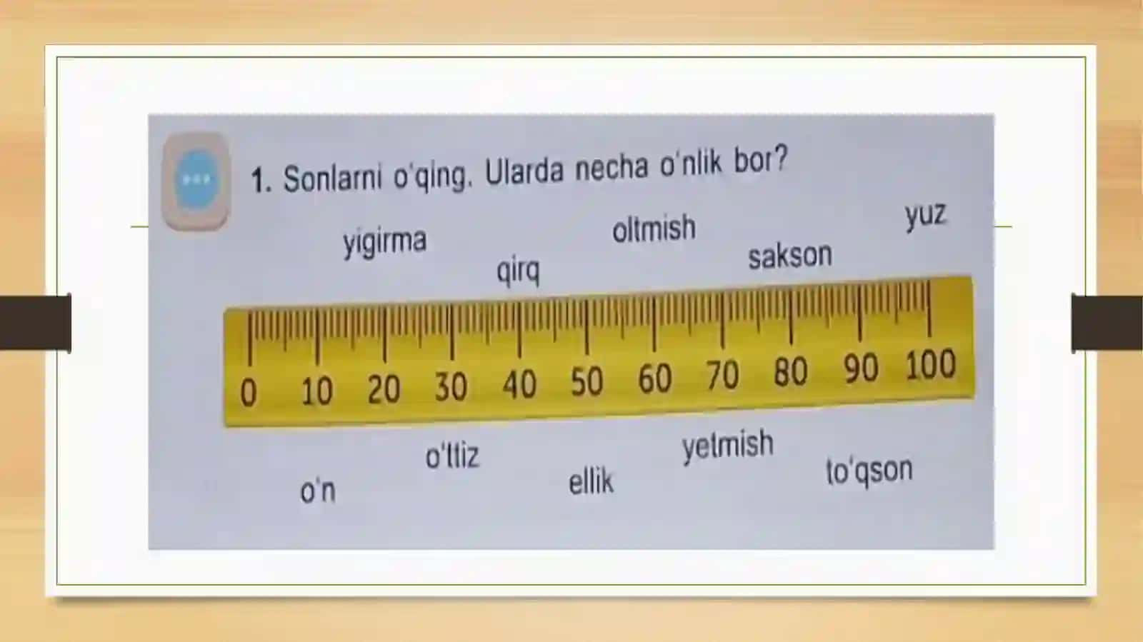 YAXLIT SONLAR 1-SINF MATEMATIKA 4