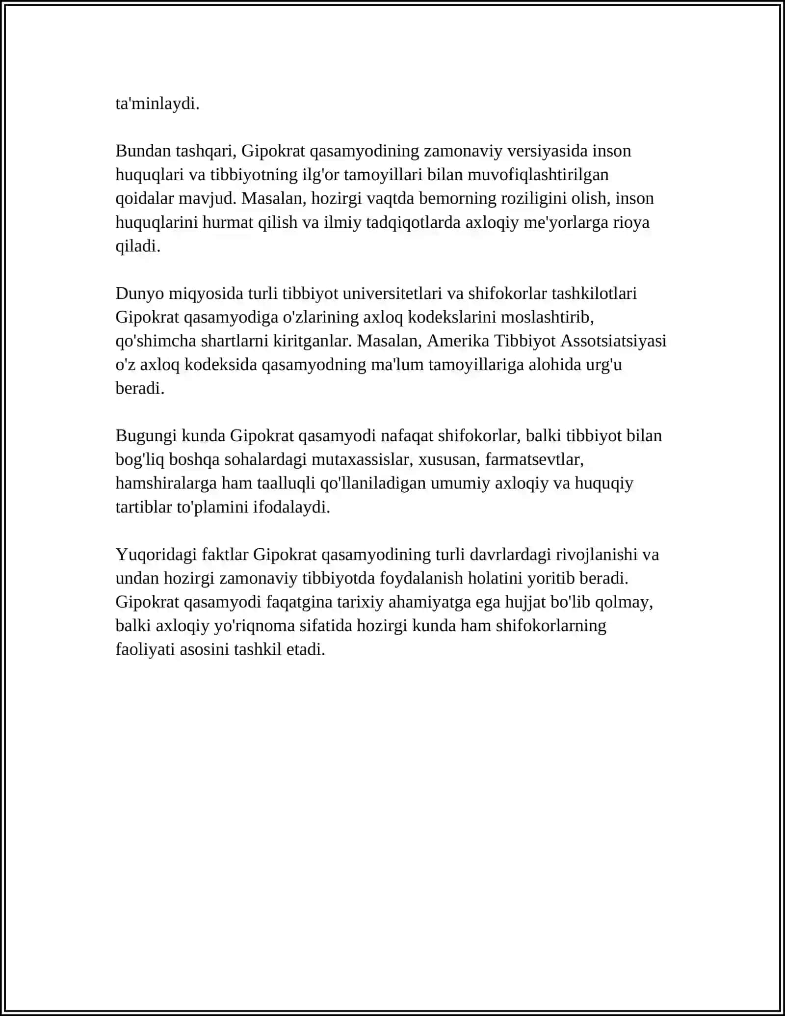 Gipokrat Qasamyodi 4