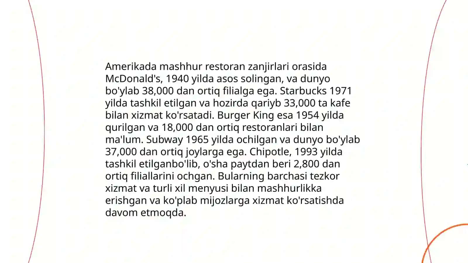 Amerika oshxonasi uslubi 4
