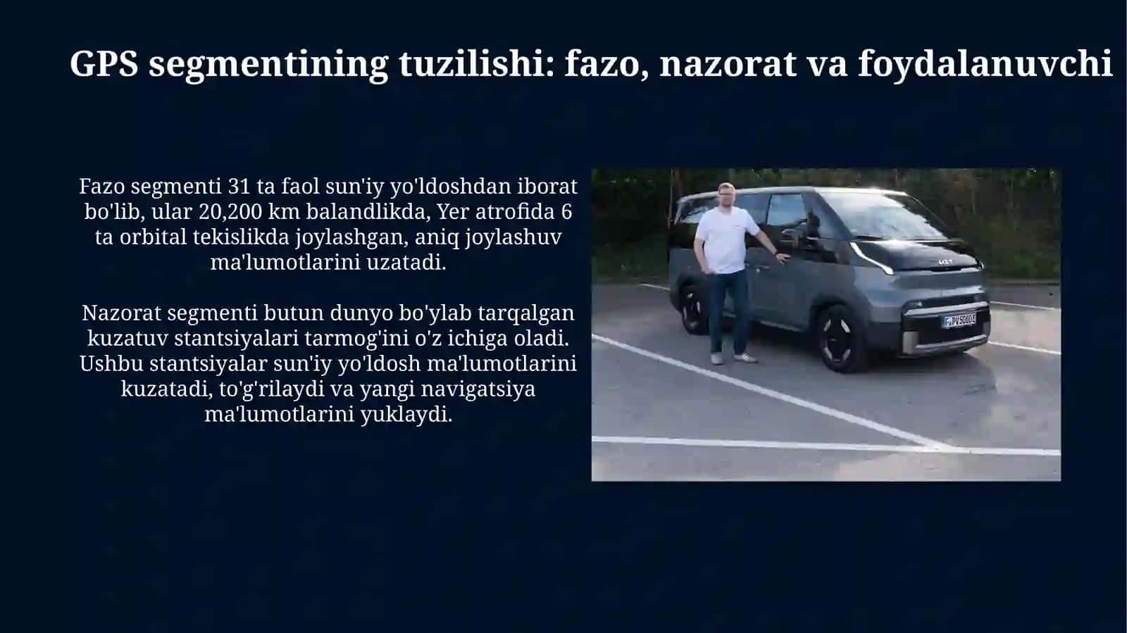 GPS navigatsiya tizimi:ishlash tamoyillari, segment tuzilishi va qo'llanilishsohalari 4