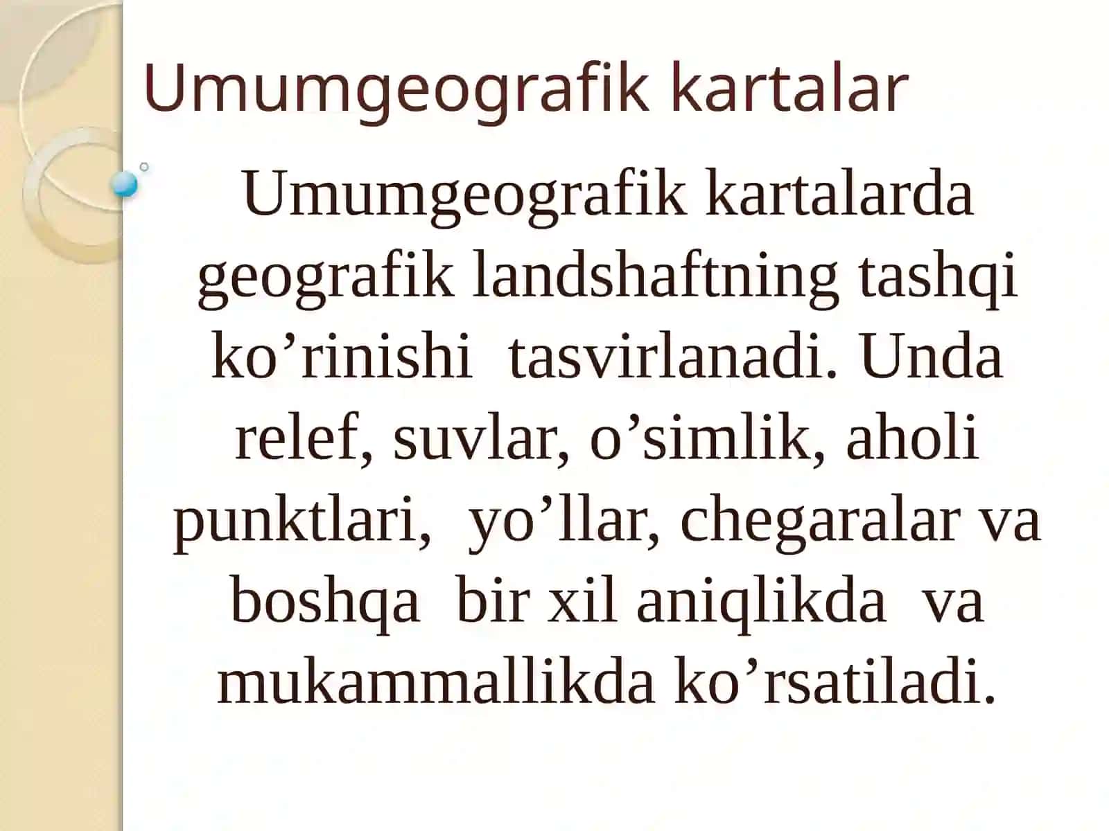 Kartashunoslikning voqea va hodisalar bilan bog'liqligi. 4