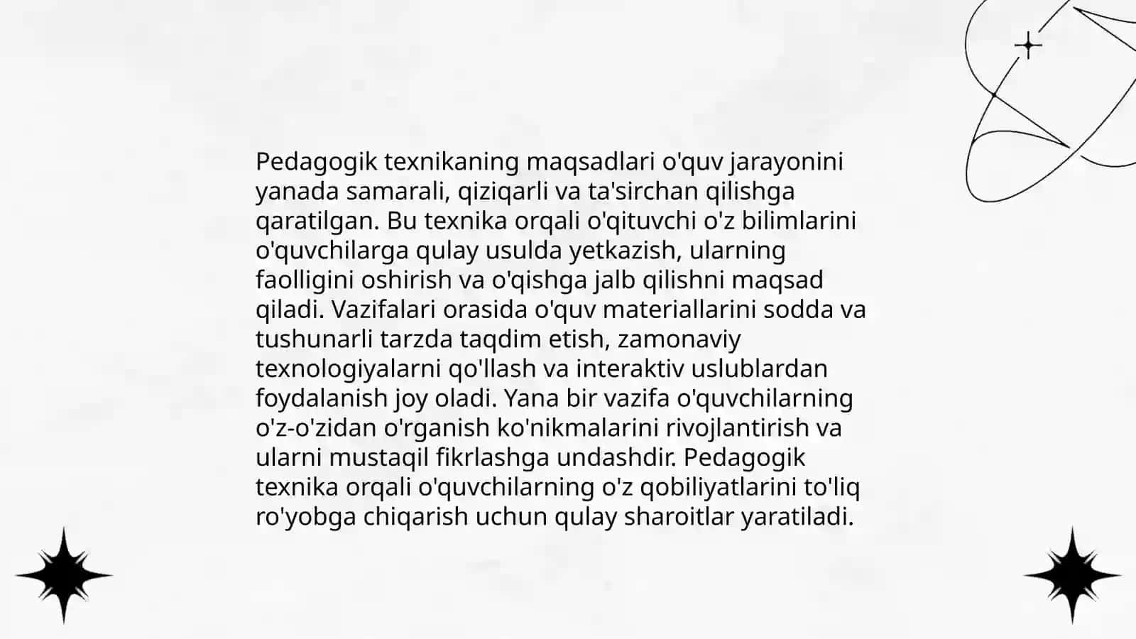 Pedagogik texnika va uni shakillantirish usullari 4