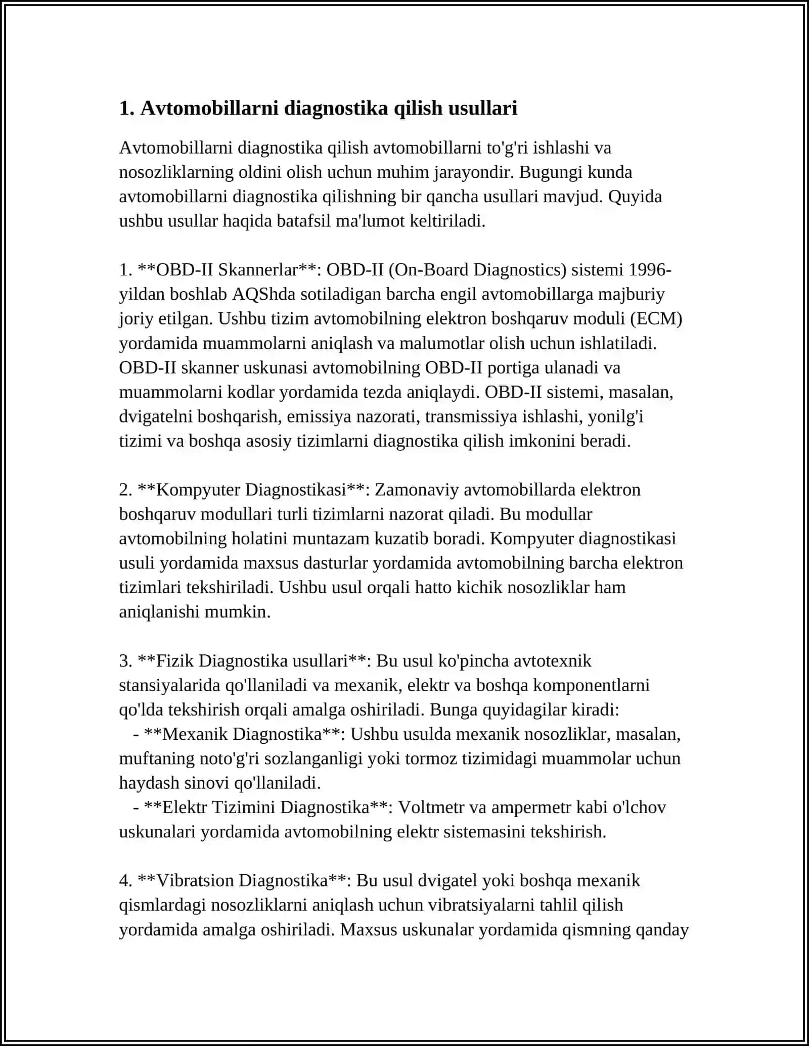Elektromobil avtomobillariga texnik xizmat korsatish 4