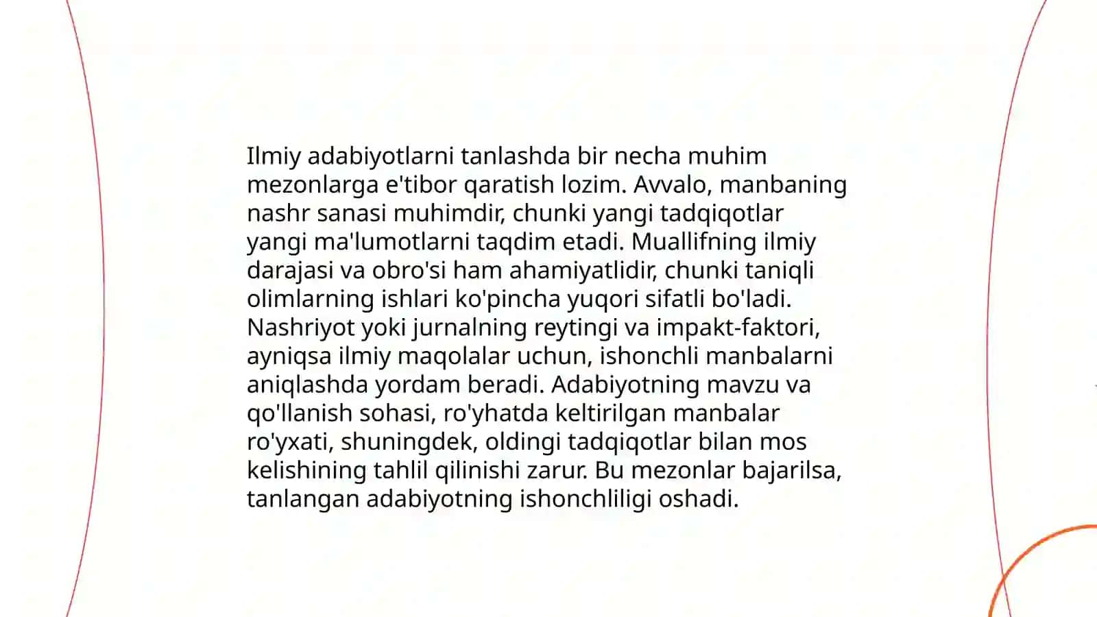 Ilmiy adabiyotlarni o'qish va manbalardan foydalanish 4