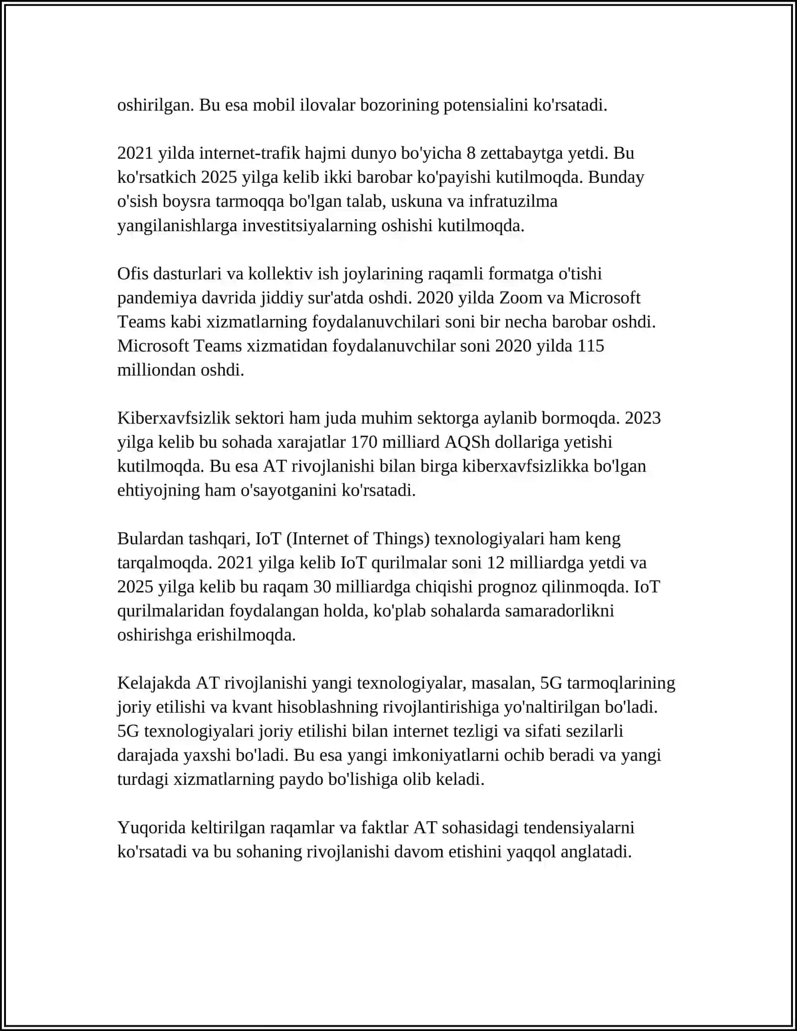 INSON VA AXBOROT KOMMUNIKATSION TEXNOLOGIYALARI 4